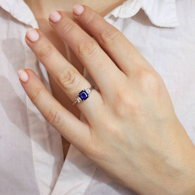 Asscher Sapphire Trilogy- 1.00ct
