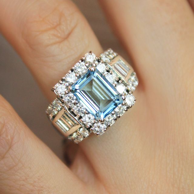 Emerald Cut Aquamarine Cluster- 2.00ct