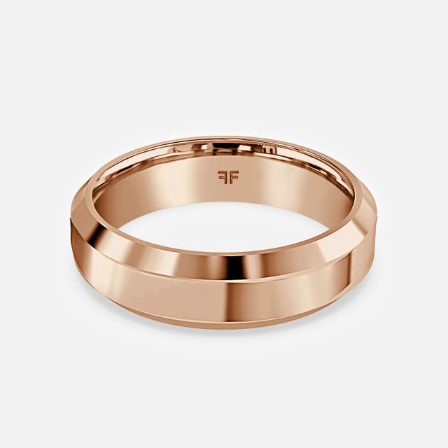 Maverick- Gents 5mm Rose Gold Wedding Ring