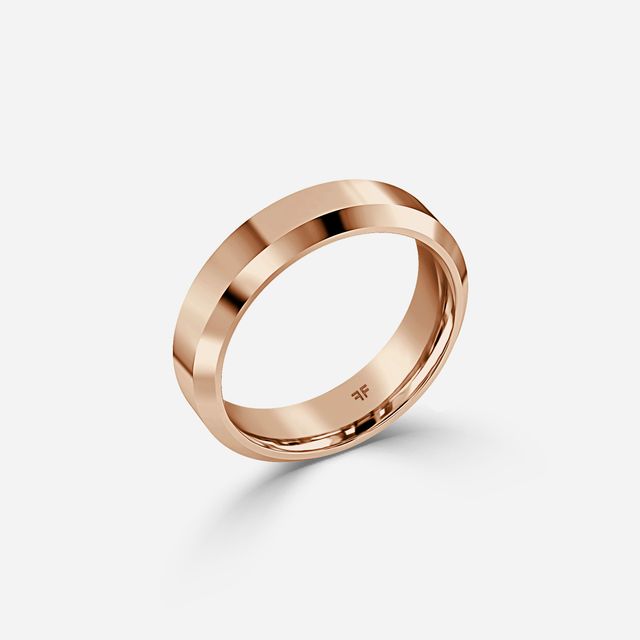 Maverick- Gents 5mm Rose Gold Wedding Ring