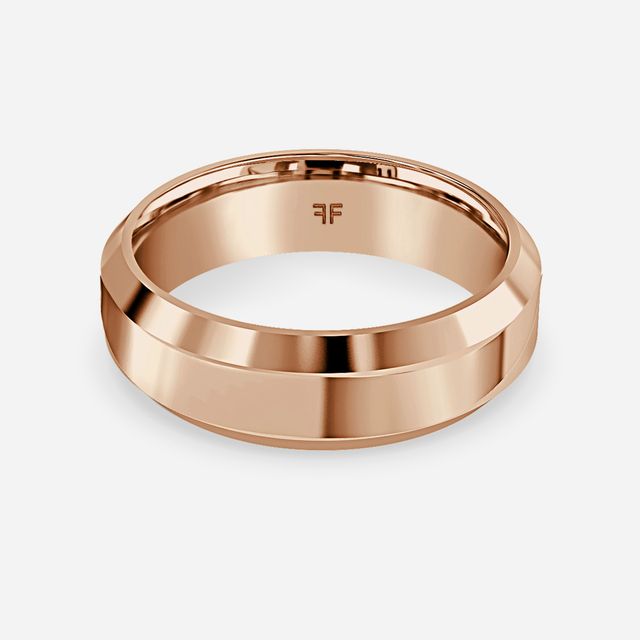Gents 6mm Rose Gold Wedding Ring