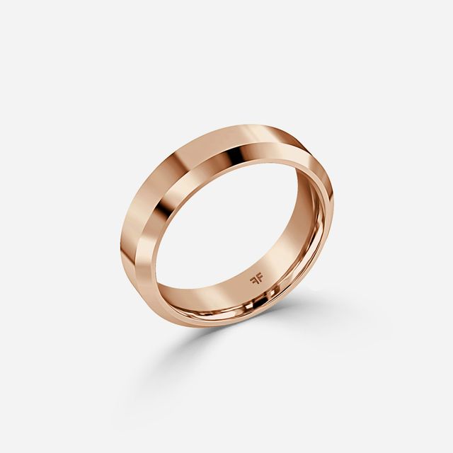 Gents 6mm Rose Gold Wedding Ring