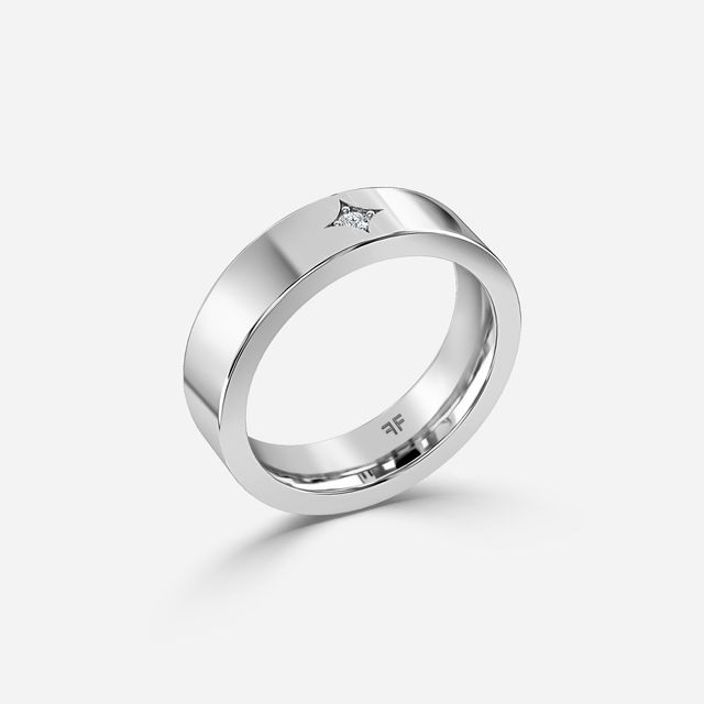 Oliver 5mm White Gold Wedding Ring