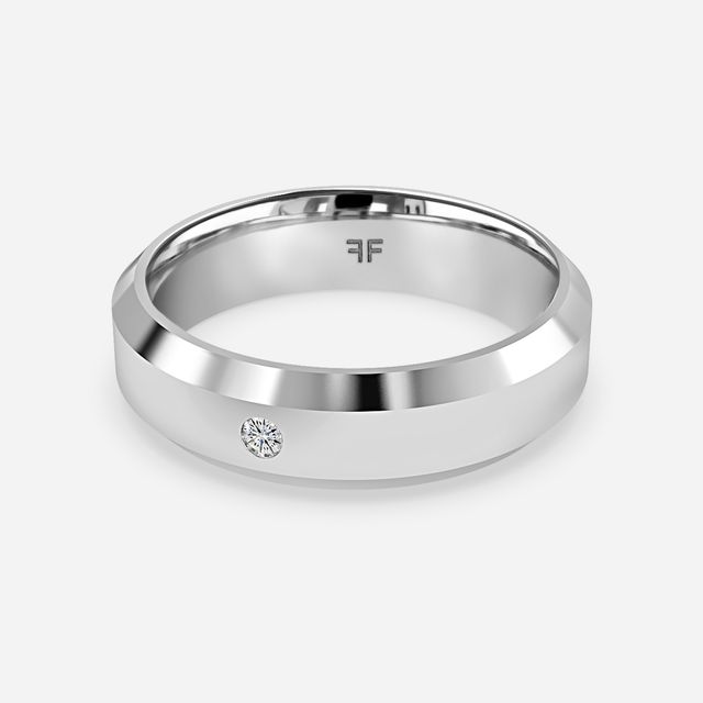 Ezra 5mm White Gold Wedding Ring
