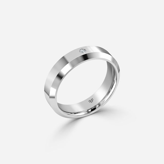 Ezra 5mm White Gold Wedding Ring