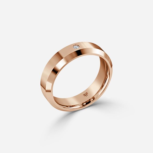 Ezra 6mm Rose Gold Wedding Ring