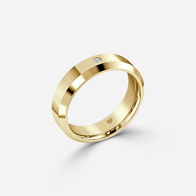 Ezra 6mm Yellow Gold Wedding Ring