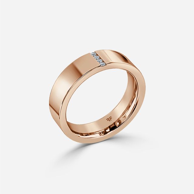 Alexander 6mm Rose Gold Wedding Ring