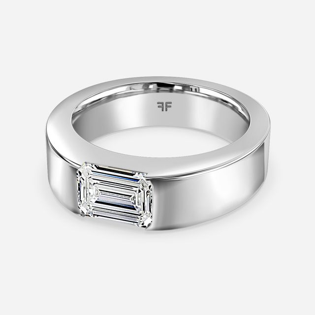 Roman 5mm White Gold Wedding Ring