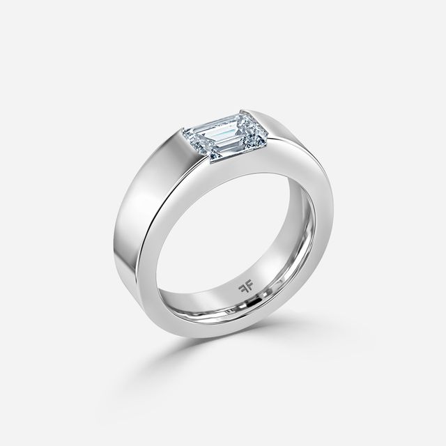 Roman 5mm White Gold Wedding Ring