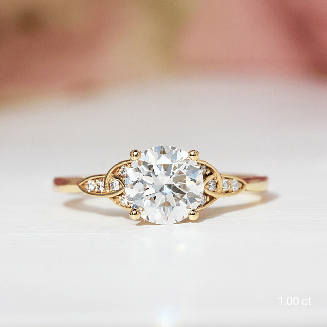 Celtic Song Yellow Gold Engagement Ring