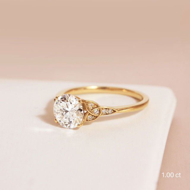 Celtic Song Yellow Gold Engagement Ring