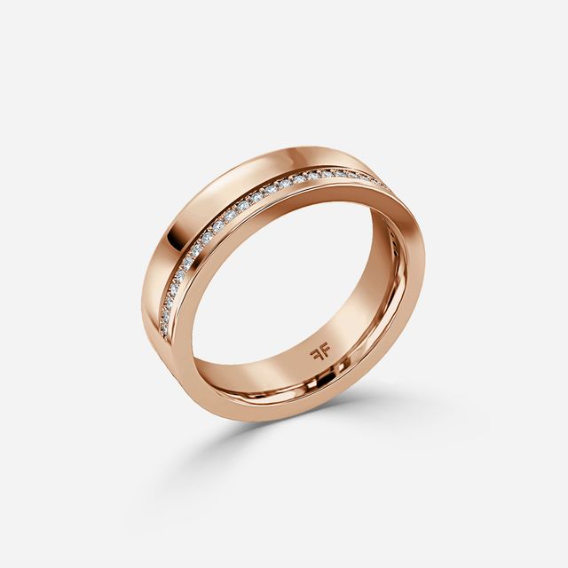 Adrian 6mm Rose Gold Wedding Ring