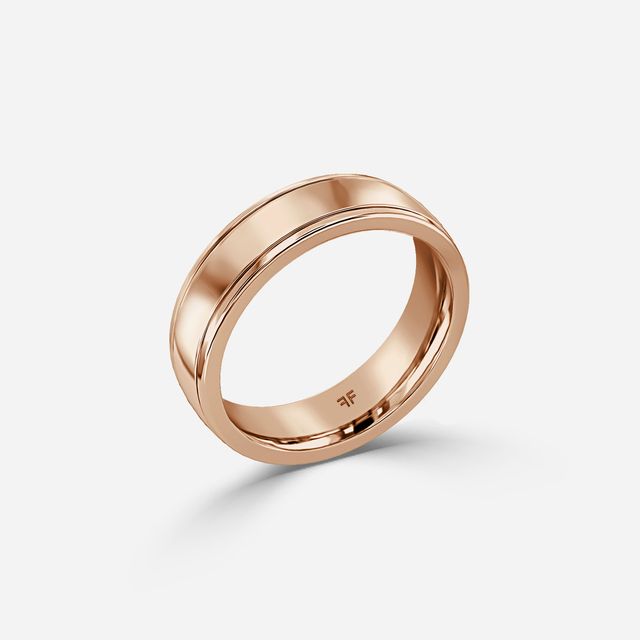 Carlo 5mm Rose Gold Wedding Ring
