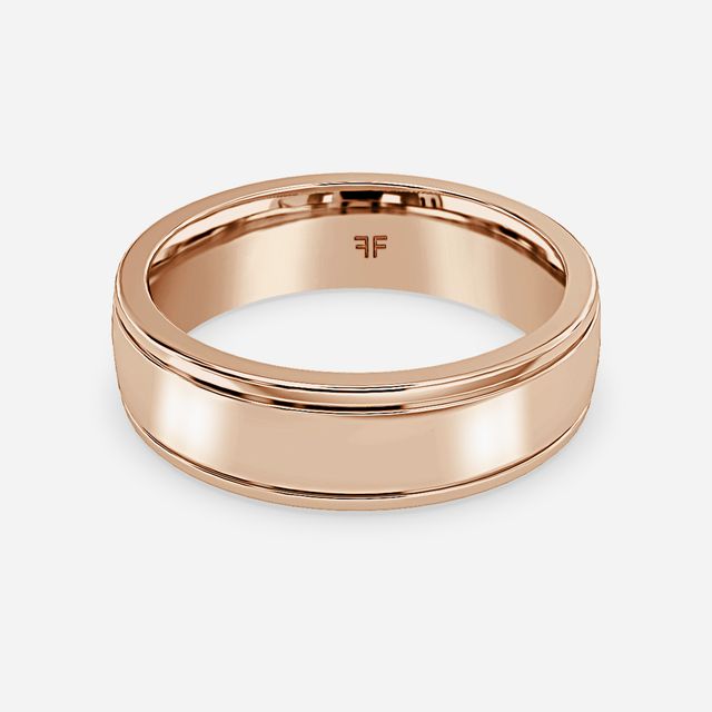 Carlo 6mm Rose Gold Wedding Ring