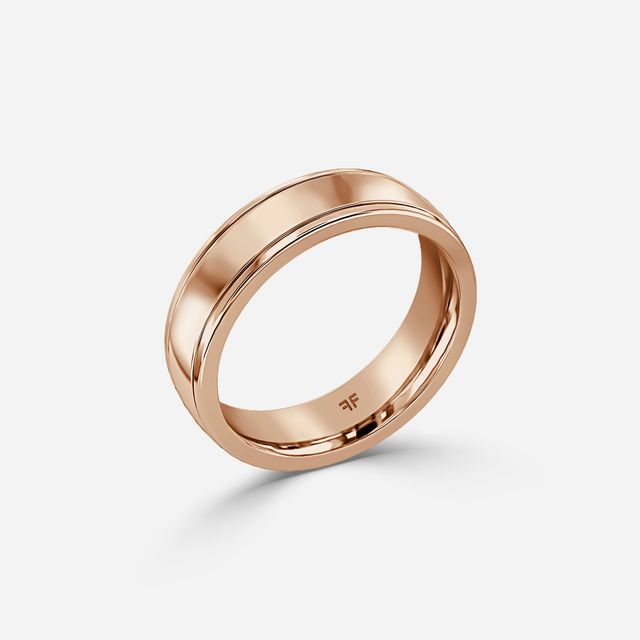 Carlo 6mm Rose Gold Wedding Ring
