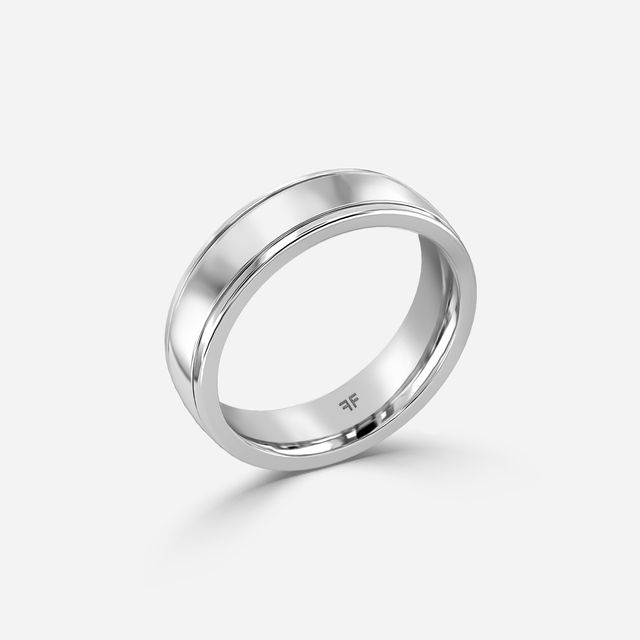 Carlo 6mm White Gold Wedding Ring