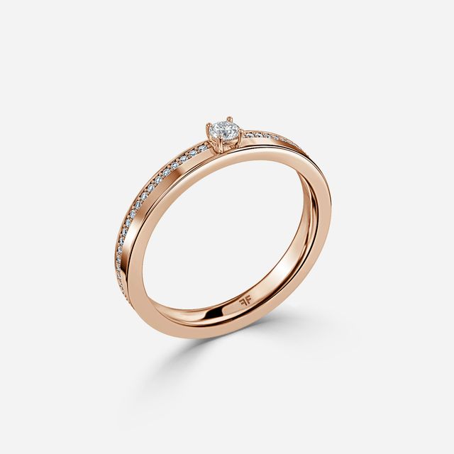 Lorelie Rose Gold Diamond Wedding Band