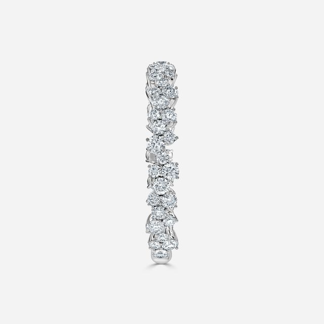 Floral Shared Claw Platinum Wedding Ring