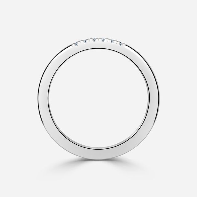 Pave Diamond Wedding Ring In Platinum
