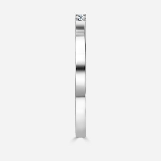 Pave Diamond Wedding Ring In Platinum
