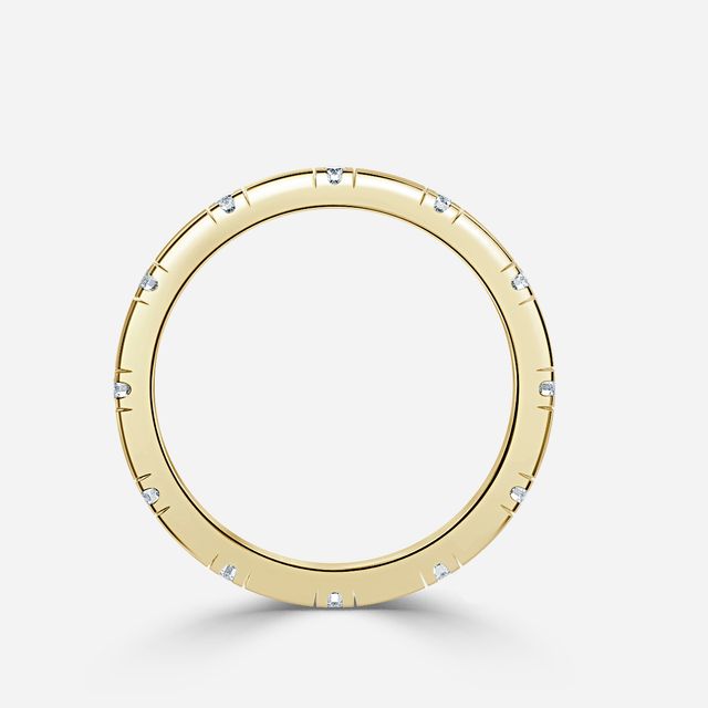 Round Diamond Wedding Ring In Yellow Gold