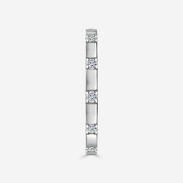 Round Diamond Wedding Ring In White Gold