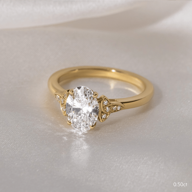 Celtic Song Yellow Gold Vintage Engagement Ring