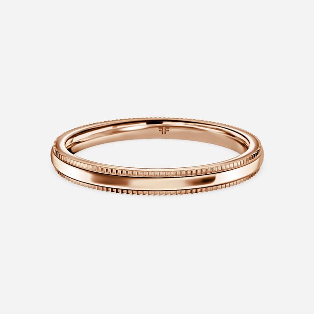 Plain Wedding Ring In Rose Gold