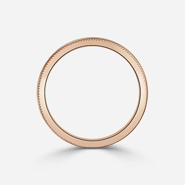 Plain Wedding Ring In Rose Gold