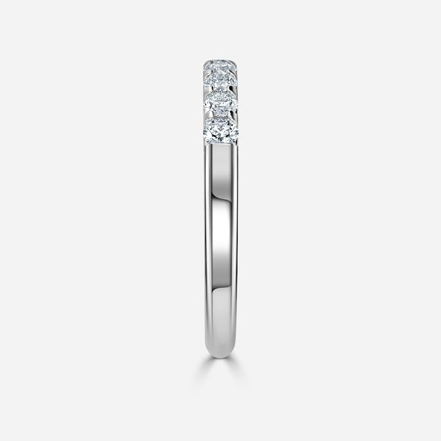 Shared Prong Set White Gold Wedding Ring