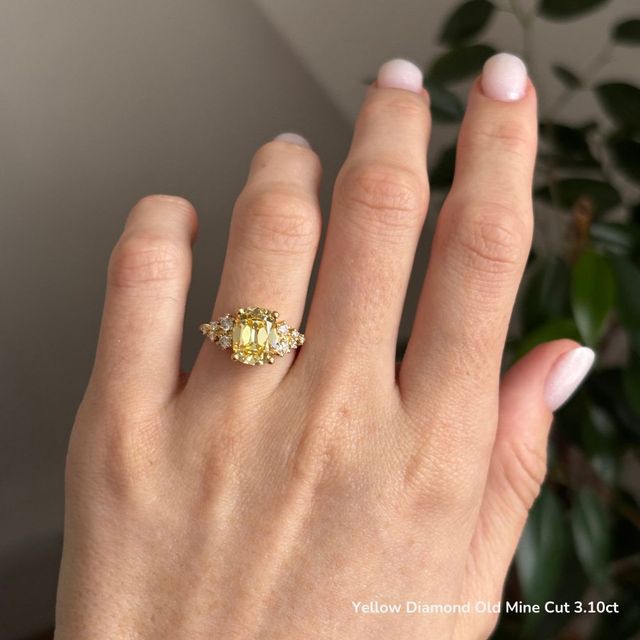 Luz De La Luna Yellow Gold Unique Engagement Ring