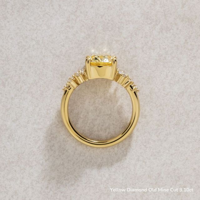 Luz De La Luna Yellow Gold Unique Engagement Ring