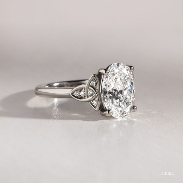 Celtic Song White Gold Vintage Engagement Ring