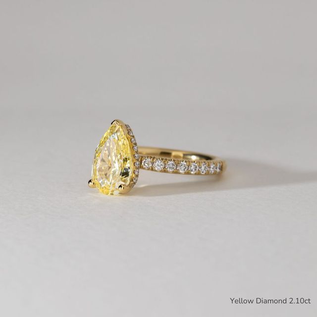 Samara Yellow Gold Hidden Halo Engagement Ring