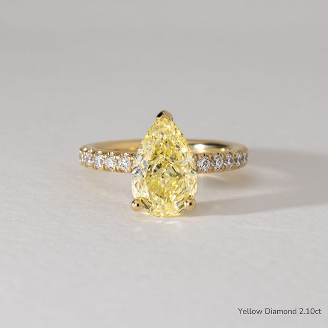 Samara Yellow Gold Hidden Halo Engagement Ring