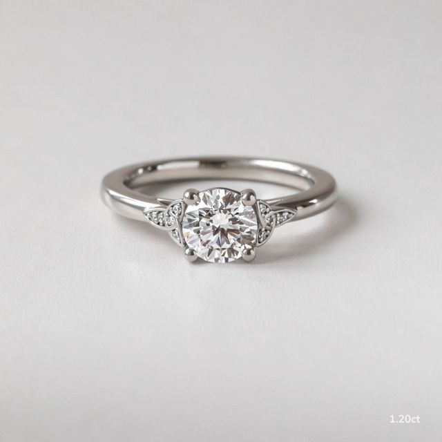 Celtic Song White Gold Vintage Engagement Ring