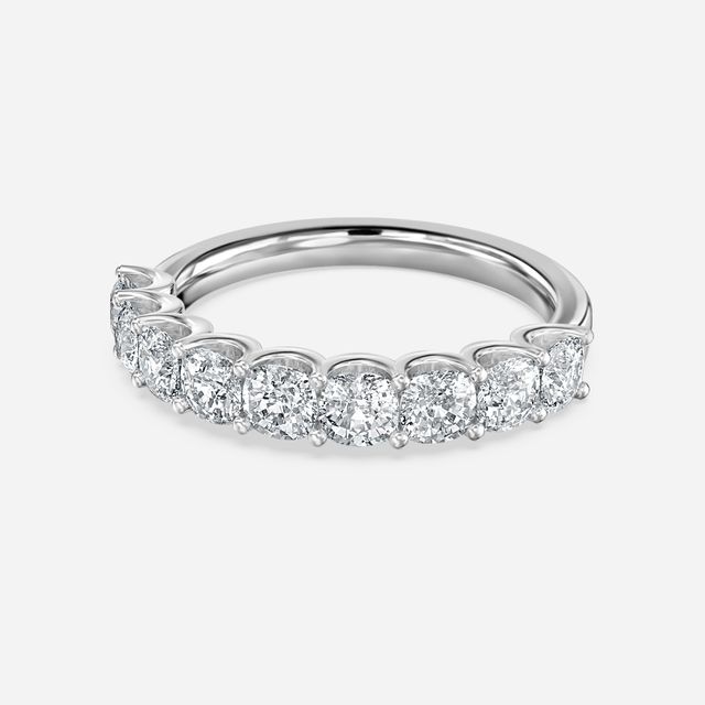 Cushion Diamond Wedding Ring In White Gold