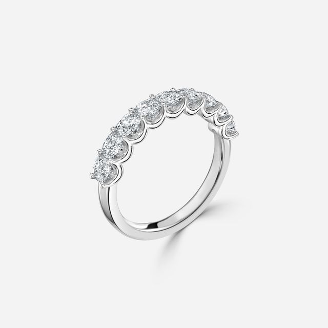 Cushion Diamond Wedding Ring In White Gold