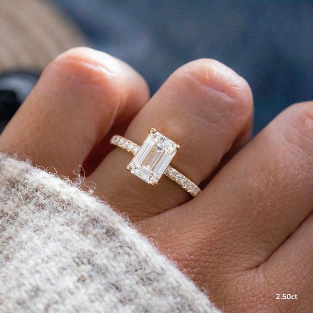 Samara Yellow Gold Hidden Halo Engagement Ring