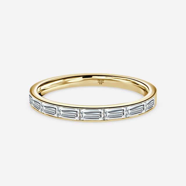 Baguette Diamond Yellow Gold Wedding Ring