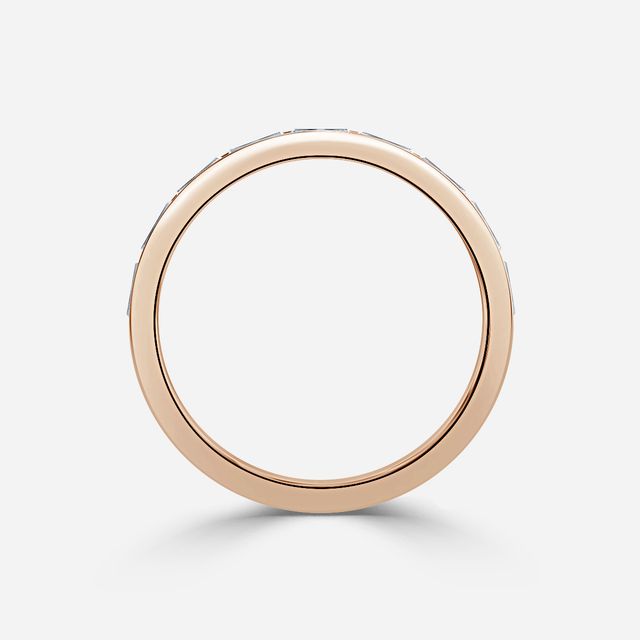 Baguette Diamond Rose Gold Wedding Ring