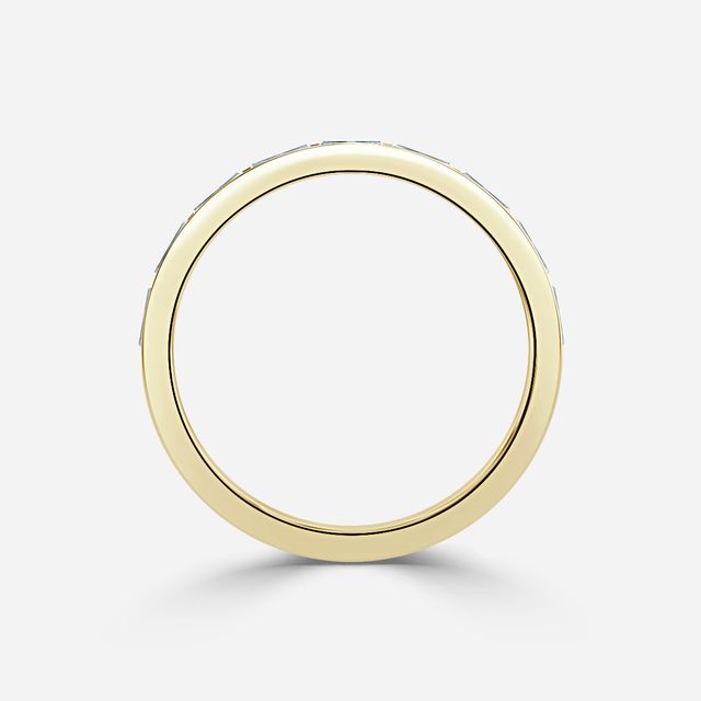 Baguette Diamond Yellow Gold Wedding Ring