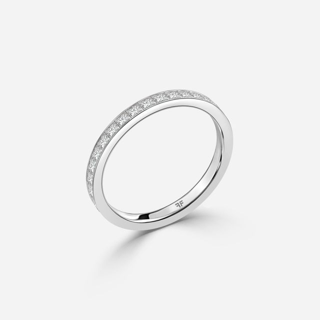 Princess Cut Diamond Platinum Wedding Ring