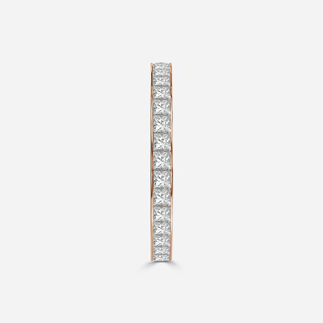 Princess Cut Diamond Rose Gold Wedding Ring