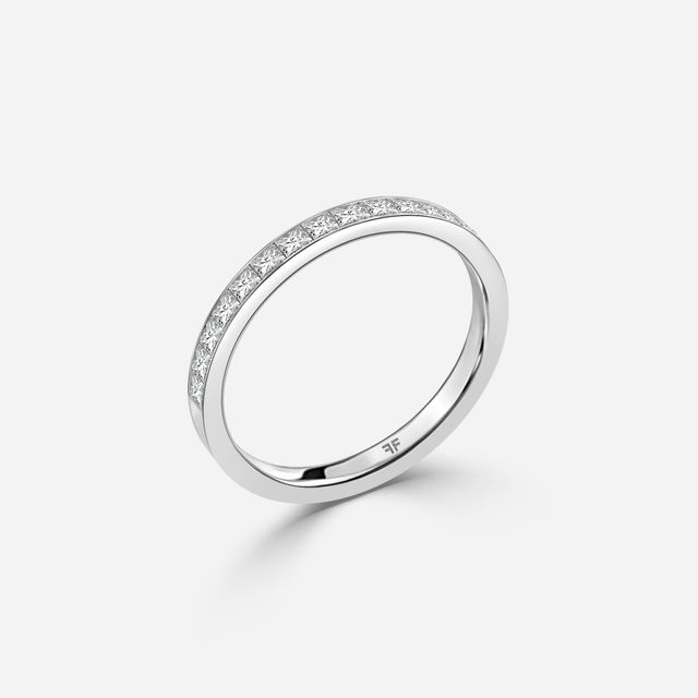 Princess Diamond White Gold Wedding Ring