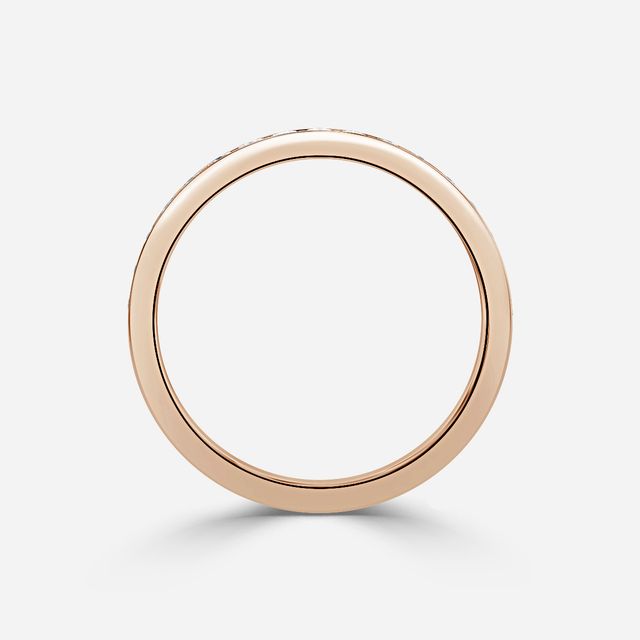 Princess Diamond Rose Gold Wedding Ring