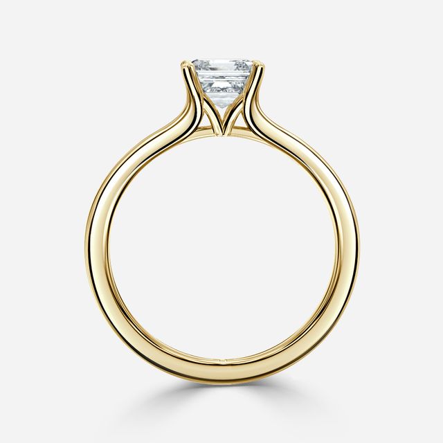 Firework Yellow Gold Solitaire Engagement Ring