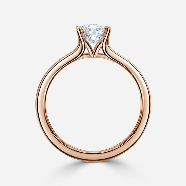 Firework Rose Gold Solitaire Engagement Ring