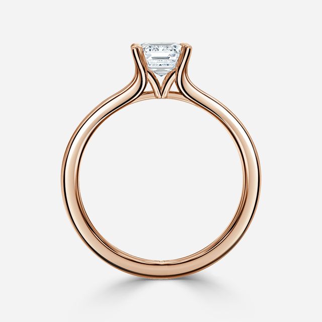 Firework Rose Gold Solitaire Engagement Ring